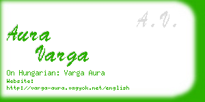 aura varga business card